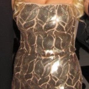Gold sequin bodycon dress